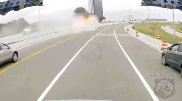 WATCH: Fuel Tanker Explodes In Highway Crash